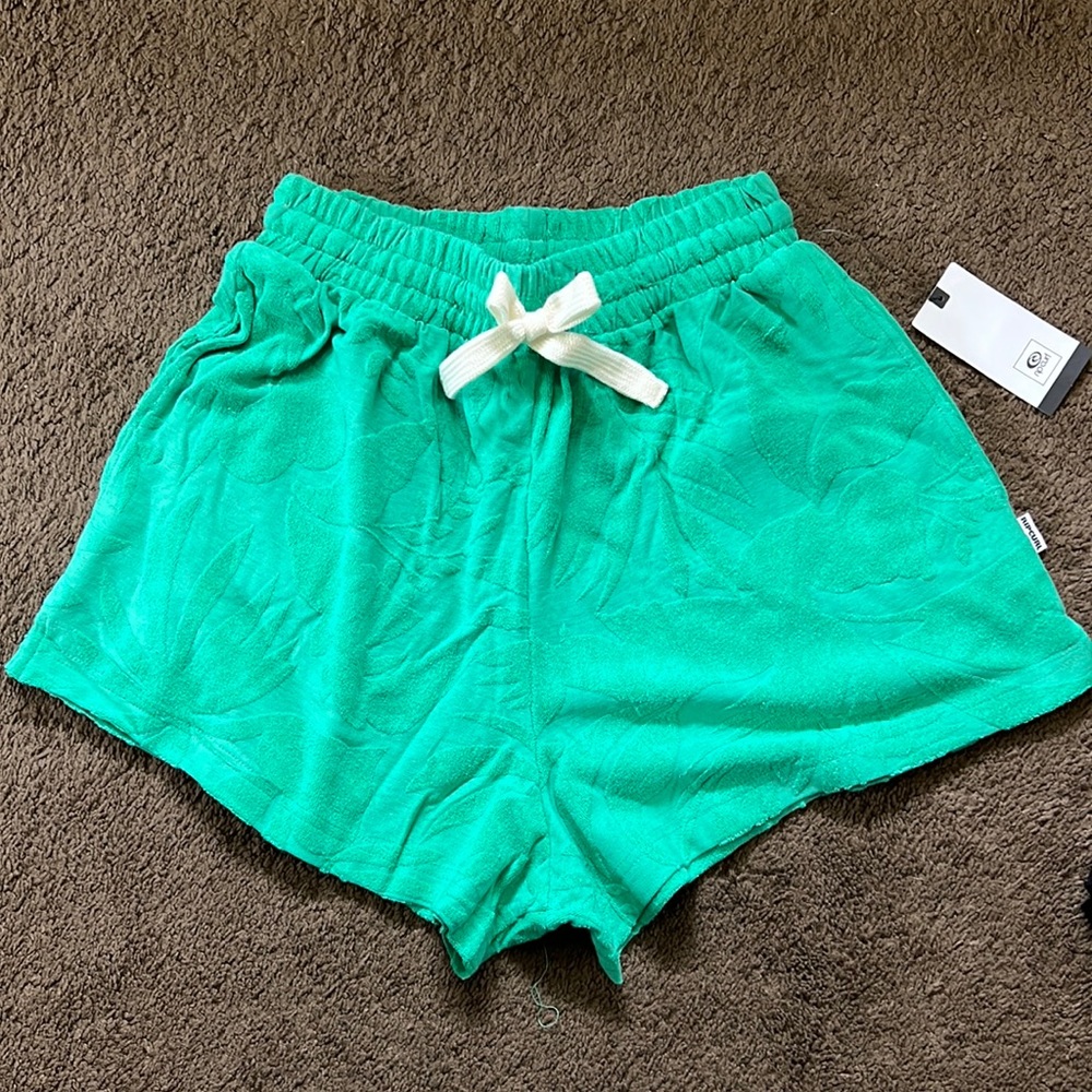 NWT - Rip Curl Sun Rays Green Terry Short